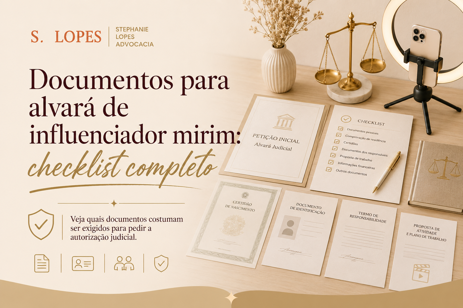 Documentos para alvará de influenciador mirim: checklist completo