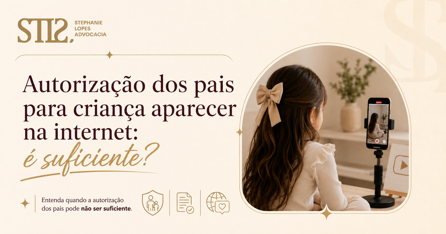 Autorização dos pais para criança aparecer na internet: é suficiente?