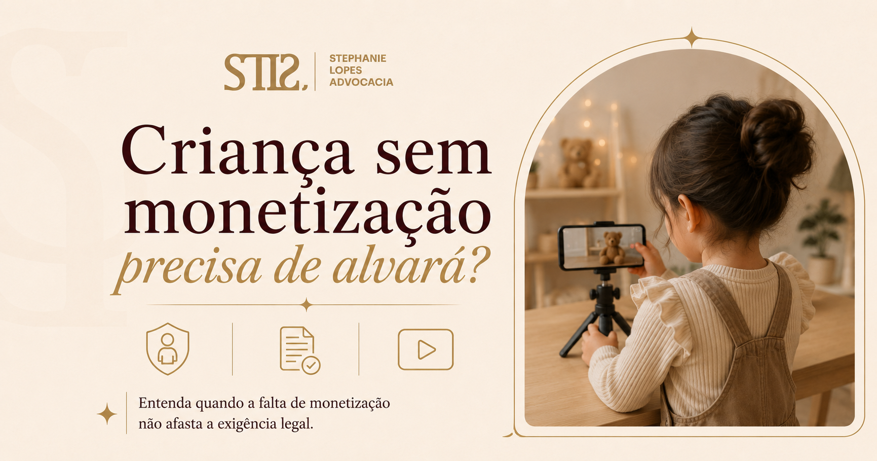 Criança sem monetização precisa de alvará?