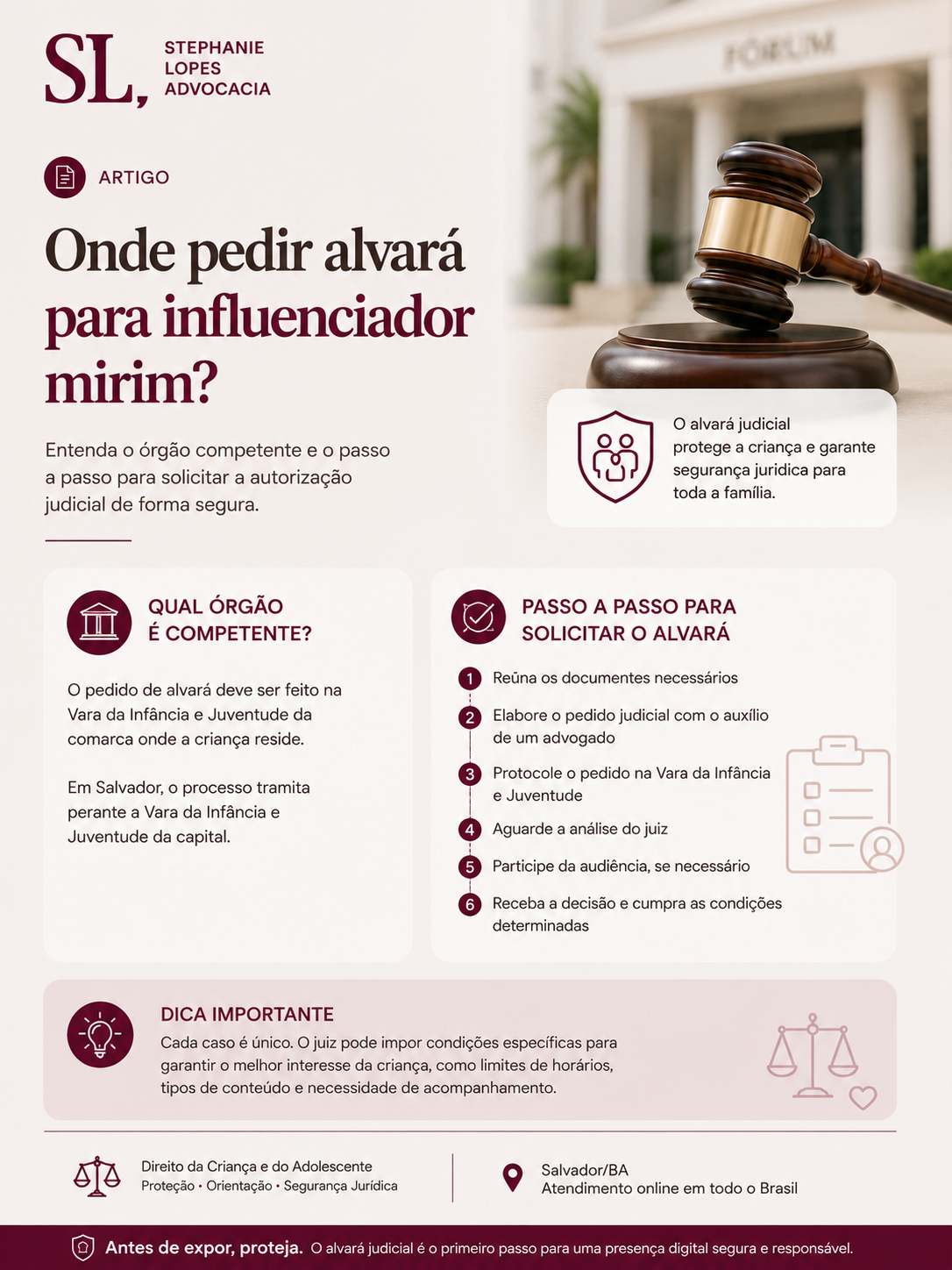 Onde pedir alvará para influenciador mirim?